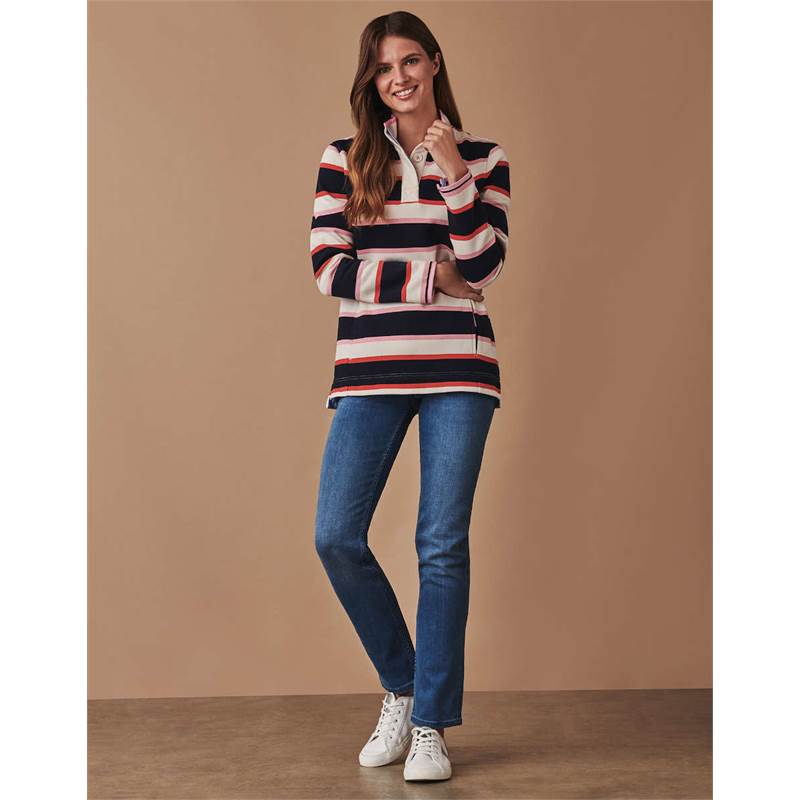 Crew Clothing Womens Half Button Sweatshirt-1
